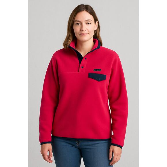 Patagonia Other - Patagonia Synchilla Snap-T Fleece Pullover Men’s Large Rare Pink w/ Purple Trim